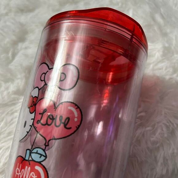 Hello Kitty Mouse Heart Balloons Sanrio 2023 Valentine's Tumbler Cup Kawaii - Picture 6 of 7